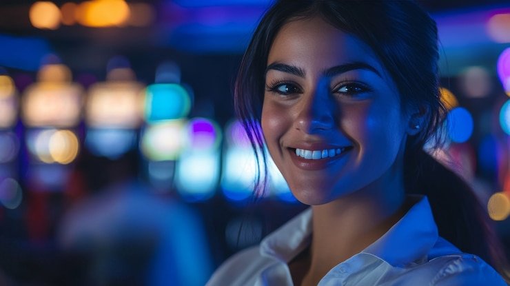 Jendela obrolan langsung pasar jp dengan dealer dan pemain lain di meja blackjack
